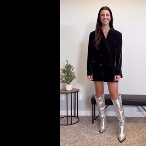 Smash + Tess Very Velvet Blazer Midnight Black Medium